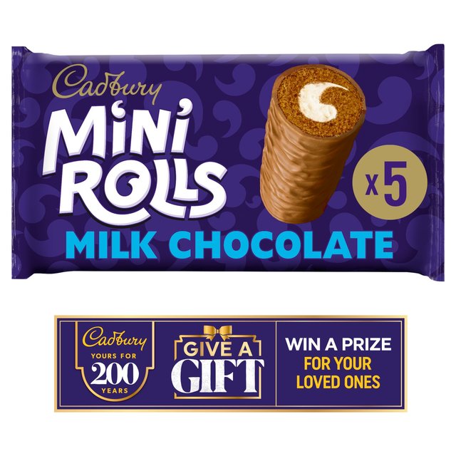 Cadbury Chocolate Mini Rolls, 5 Per Pack
