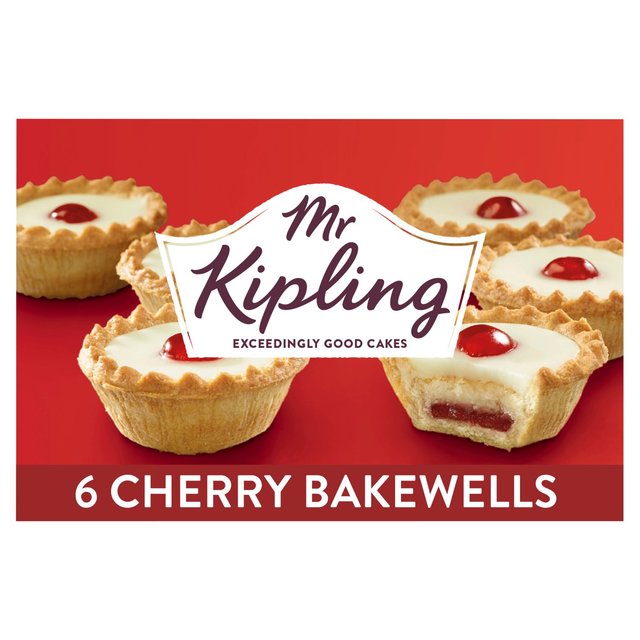 Mr Kipling Cherry Bakewells, 6 Per Pack