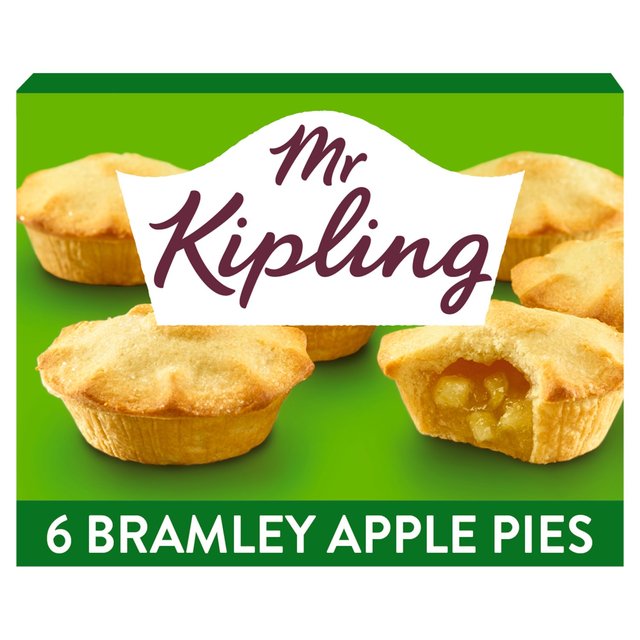Mr Kipling Deep Filled Bramley Apple Pies, 6 Per Pack