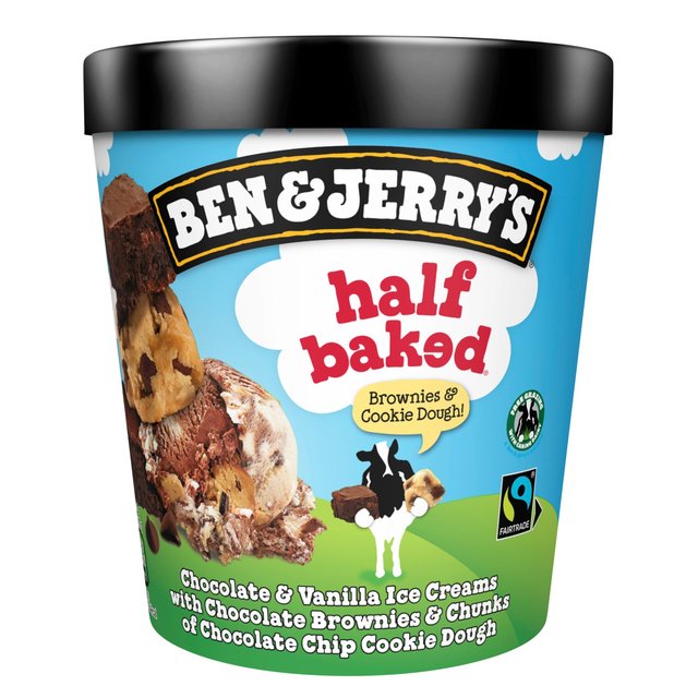 Ben & Jerry’s Half Baked Chocolate Vanilla Ice Cream Tub, 465ml