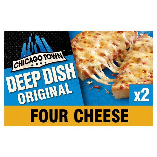 Chicago Town 2 Deep Dish 2 Four Cheese Mini Pizzas, 320g