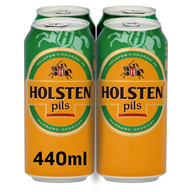 Holsten Pils Lager Beer Cans, 4 x 440ml