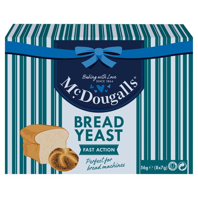 McDougalls Fast Action Dried Yeast Sachets, 8 x 7g
