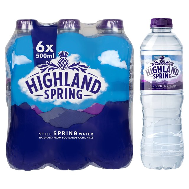 Highland Spring 6x500ml Still Water, 6 x 500ml