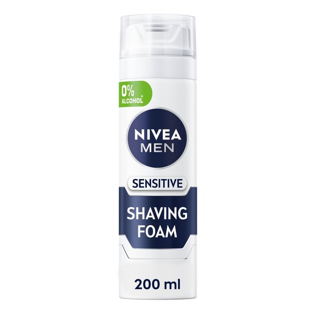 Nivea Men Sensitive Shaving Foam With 0 % Alcohol, 200ml