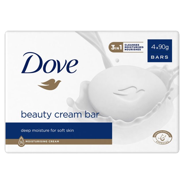 Dove Original Beauty Cream Bar, 4 x 90g