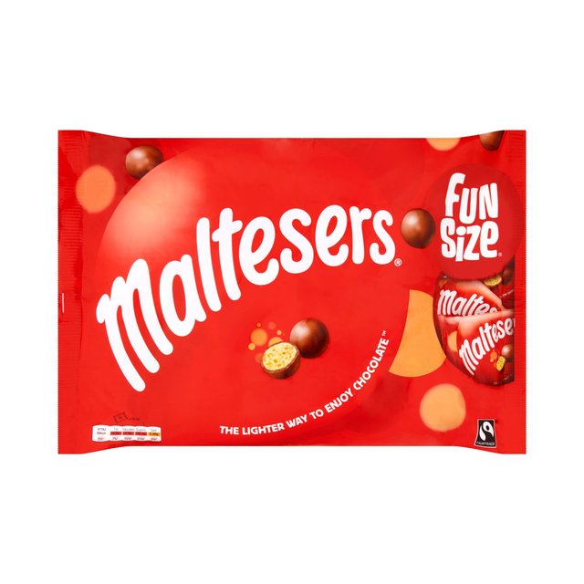 Maltesers Milk Chocolate & Honeycomb Funsize Snack Bags Fairtrade, 214.5g