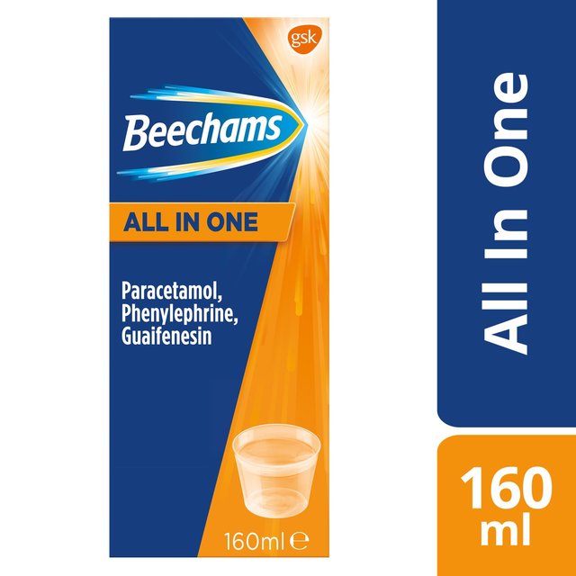 Beechams All in One Cold & Flu Liquid Medicine, 160ml