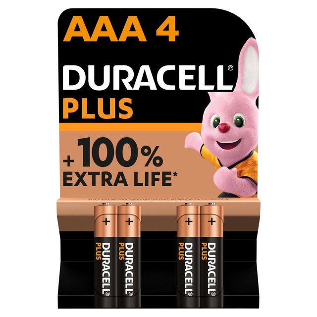 Duracell Plus 100% AAA Alkaline Batteries