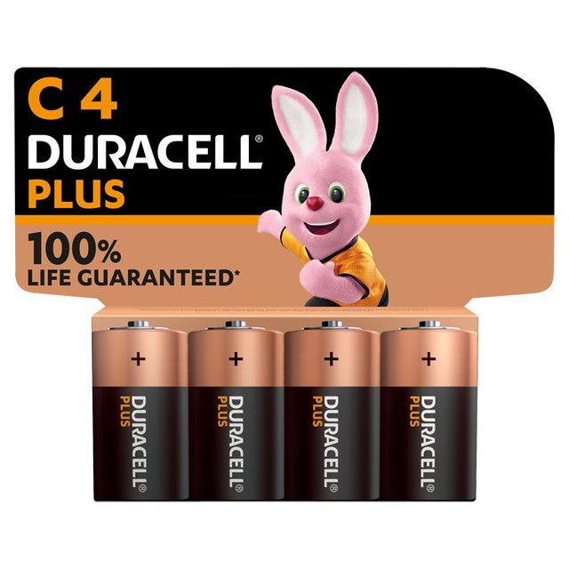 Duracell Plus 100% C Alkaline Batteries