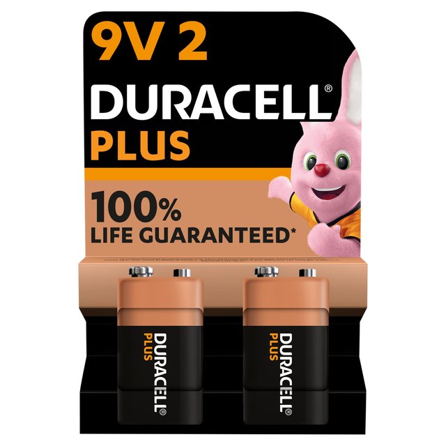 Duracell Plus 100% 9V Alkaline Batteries