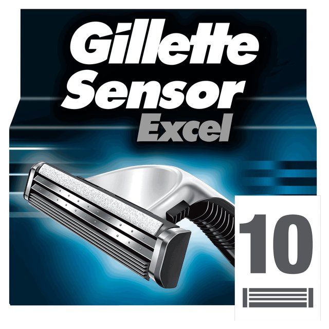Gillette Sensor Excel Razor Blades, 10 Per Pack