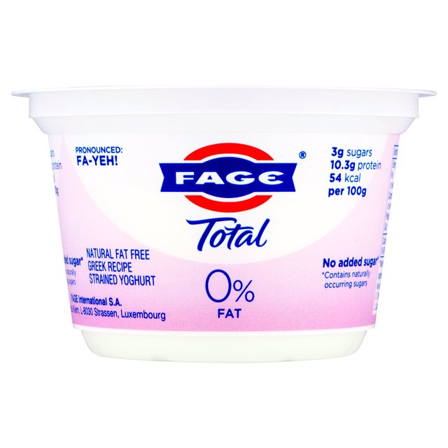 Fage Total 0% Fat Greek Recipe Strained Yoghurt, 150g