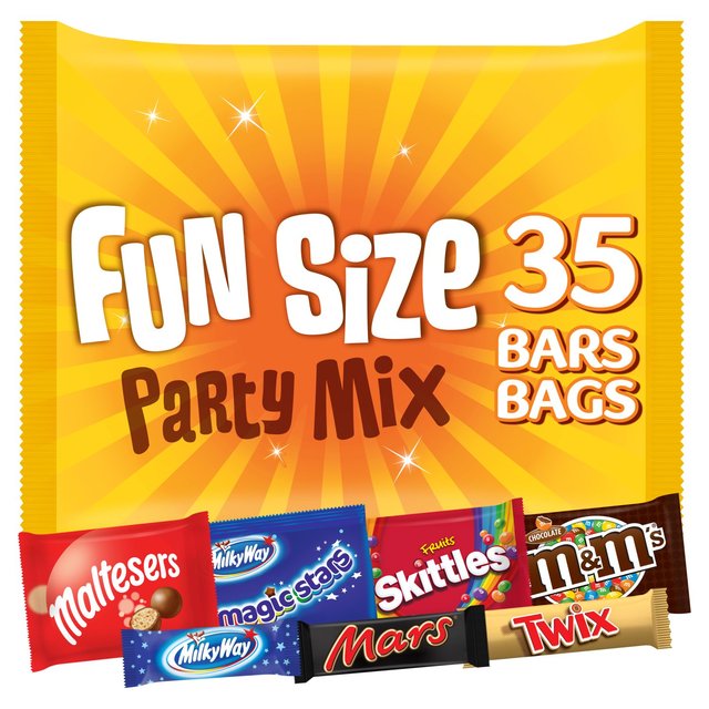 Mars, Maltesers, M & M’s, Twix and More Funsize Milk Chocolate Party Bag 600g