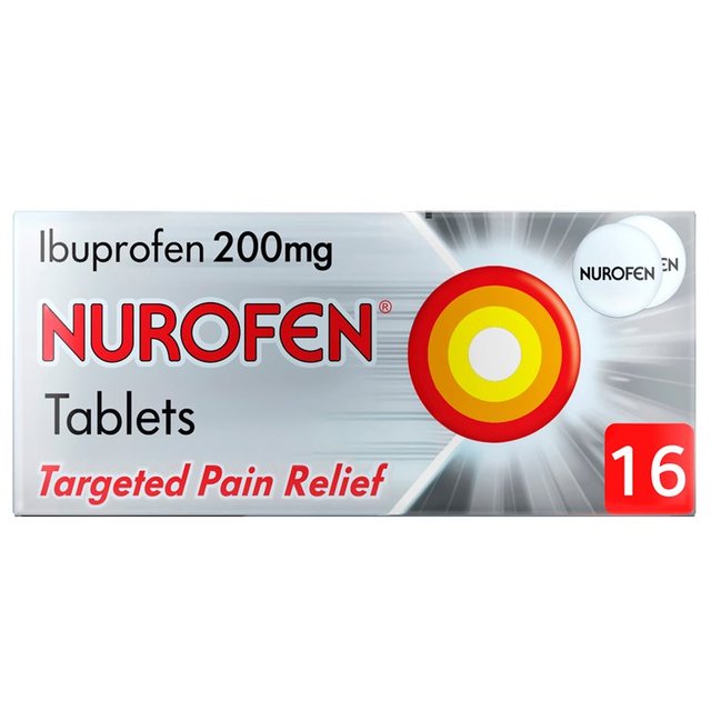 Nurofen Targeted Pain Relief Ibuprofen 200mg Tablets, 16 Per Pack