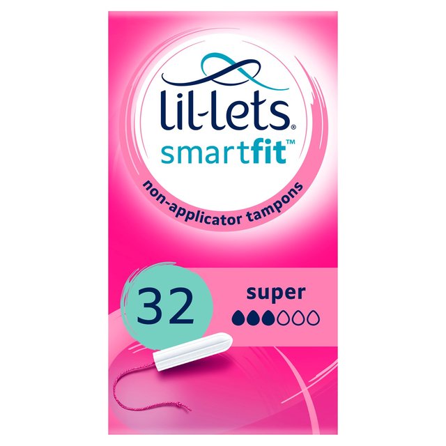 Lil-Lets Super Non-Applicator Tampons, 32 per Pack