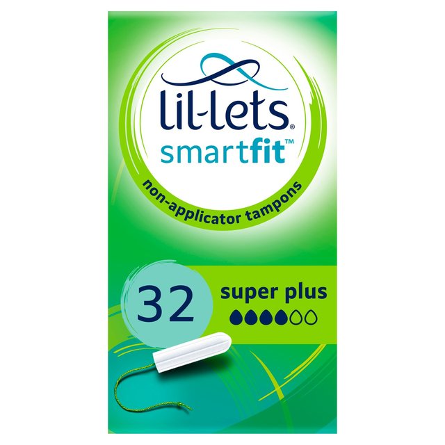 Lil-Lets SmartFit Non-Applicator Tampons Super Plus, 32 Per Pack