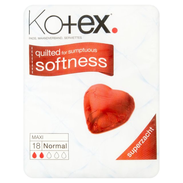 Kotex Maxi Pads Normal, 18 Per Pack