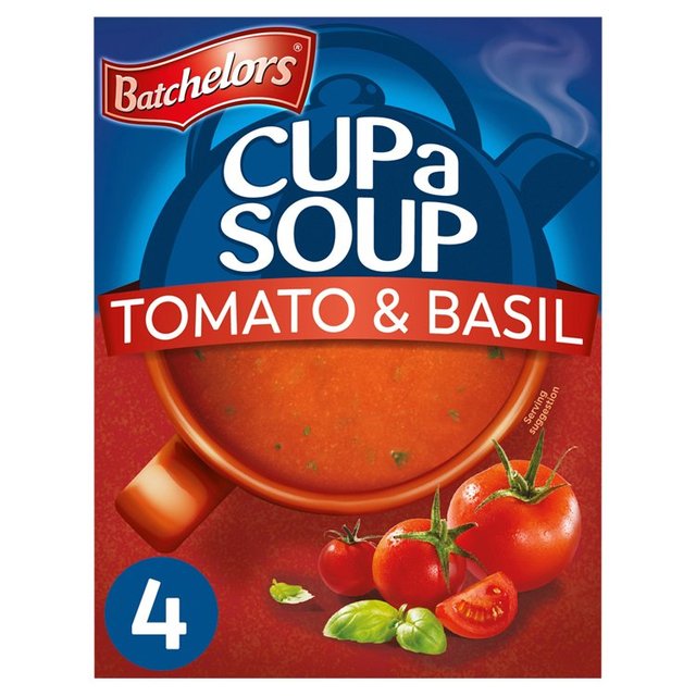 Batchelors Cup A Soup Tomato & Basil, 4 x 26g