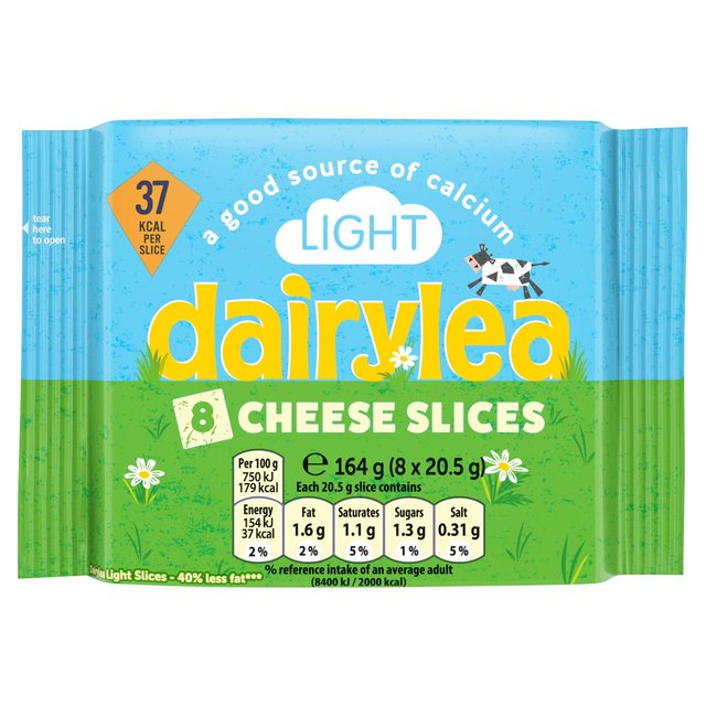 Dairylea 8 Light Cheese Slices, 200g