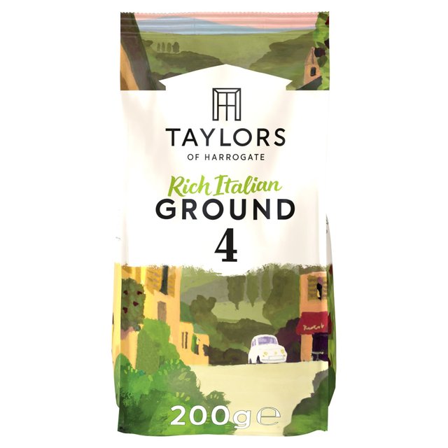 Taylors Of Harrogate Rich Italian Dark Roast Ground Coffee, 200g