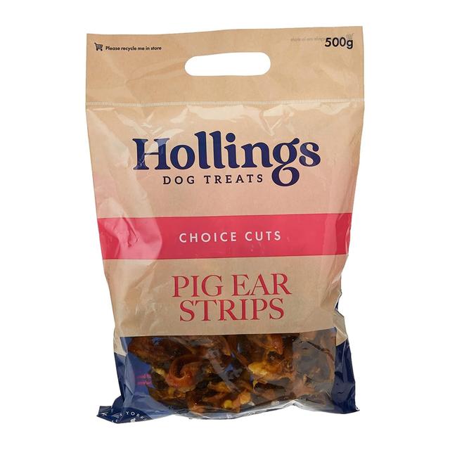 Hollings Pig Ear Strips Dog Treats, 500g