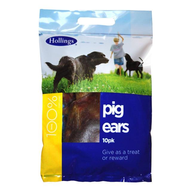 Hollings Pigs Ears Dog Treats, 10 Per Pack