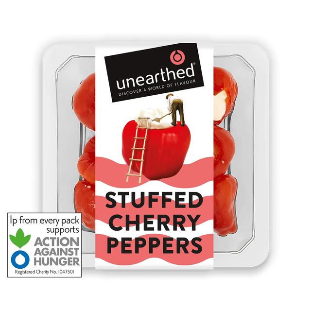 Unearthed Stuffed Cherry Peppers Cream Cheese & Paprika, 125g