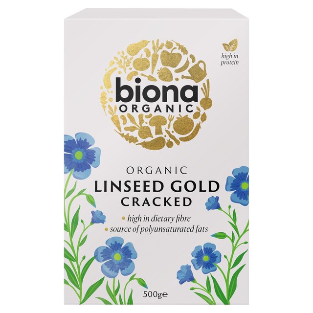 Biona Organic Cracked Linseed Gold, 500g