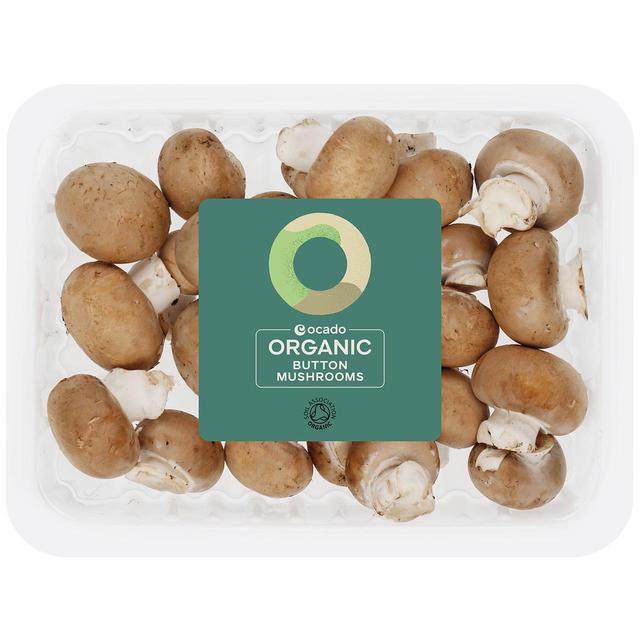 Ocado Organic Button Mushrooms, 150g