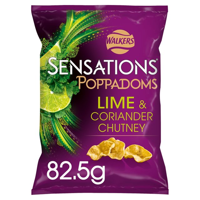 Sensations Lime & Coriander Chutney Sharing Bag Poppadoms, 82.5g