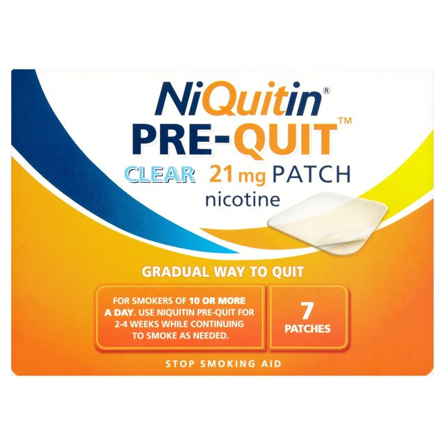 NiQuitin Clear 21mg Pre-Quit Patch, 7 Per Pack