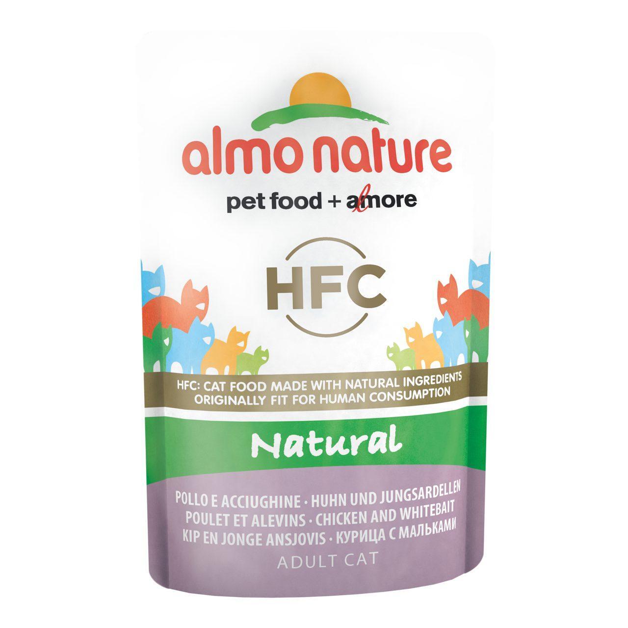 An image of Almo Nature Classic Nature Chicken and White Bait Cat Pouch