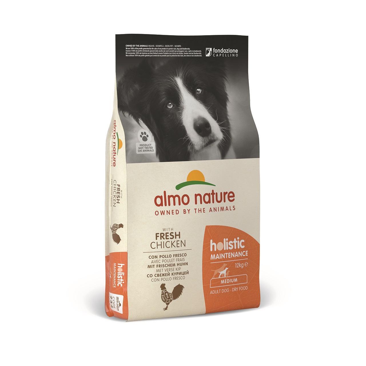 An image of Almo Nature Dog Dry Holistic Medium with Chicken
