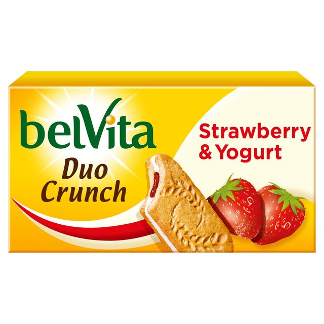 Belvita Strawberry Yogurt Duo Crunch Breakfast Biscuits, 5 Per Pack