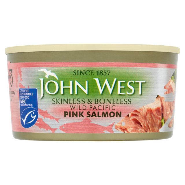 John West Wild Pink Salmon MSC Skinless & Boneless, 170g