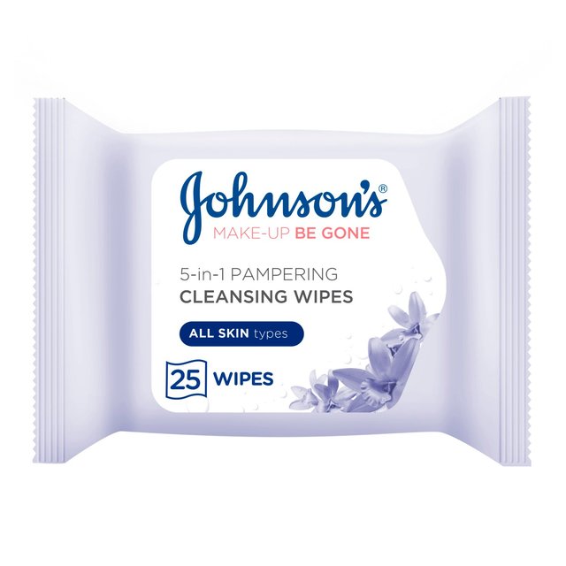 Johnson’s Make Up Be Gone Pampering Wipes, 25 Per Pack