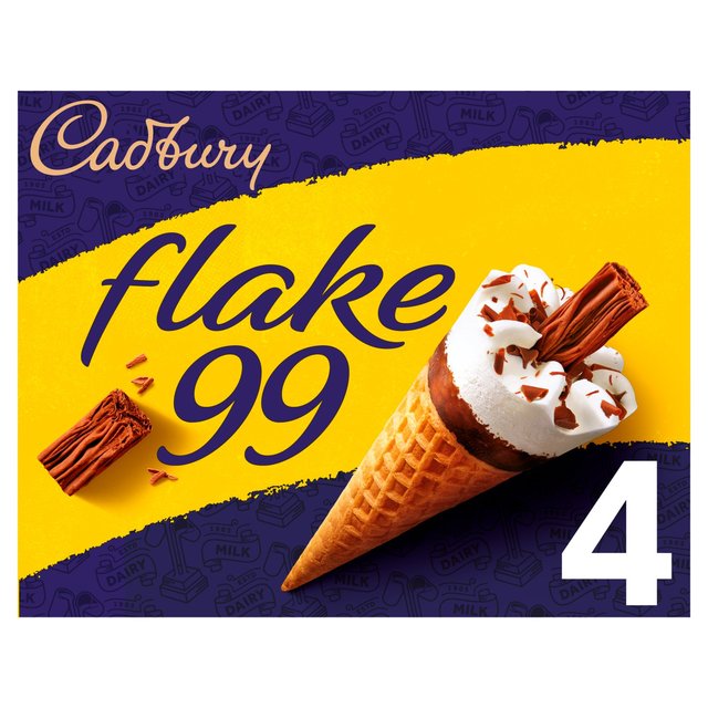 Cadbury 99 Flake Cones, 4 x 125ml