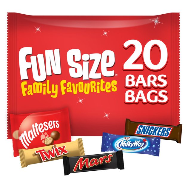 Mars, Snickers, Twix, Maltesers & Milky Way Funsize Milk Chocolate Bars, 358g