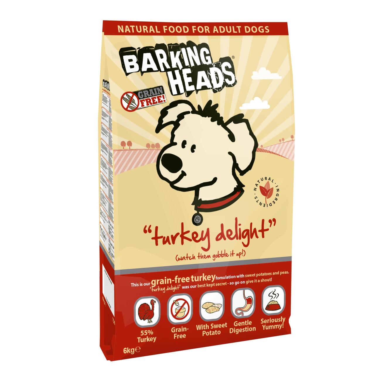 An image of Barking Heads Turkey Delight Grain- Free - Adult Turkey