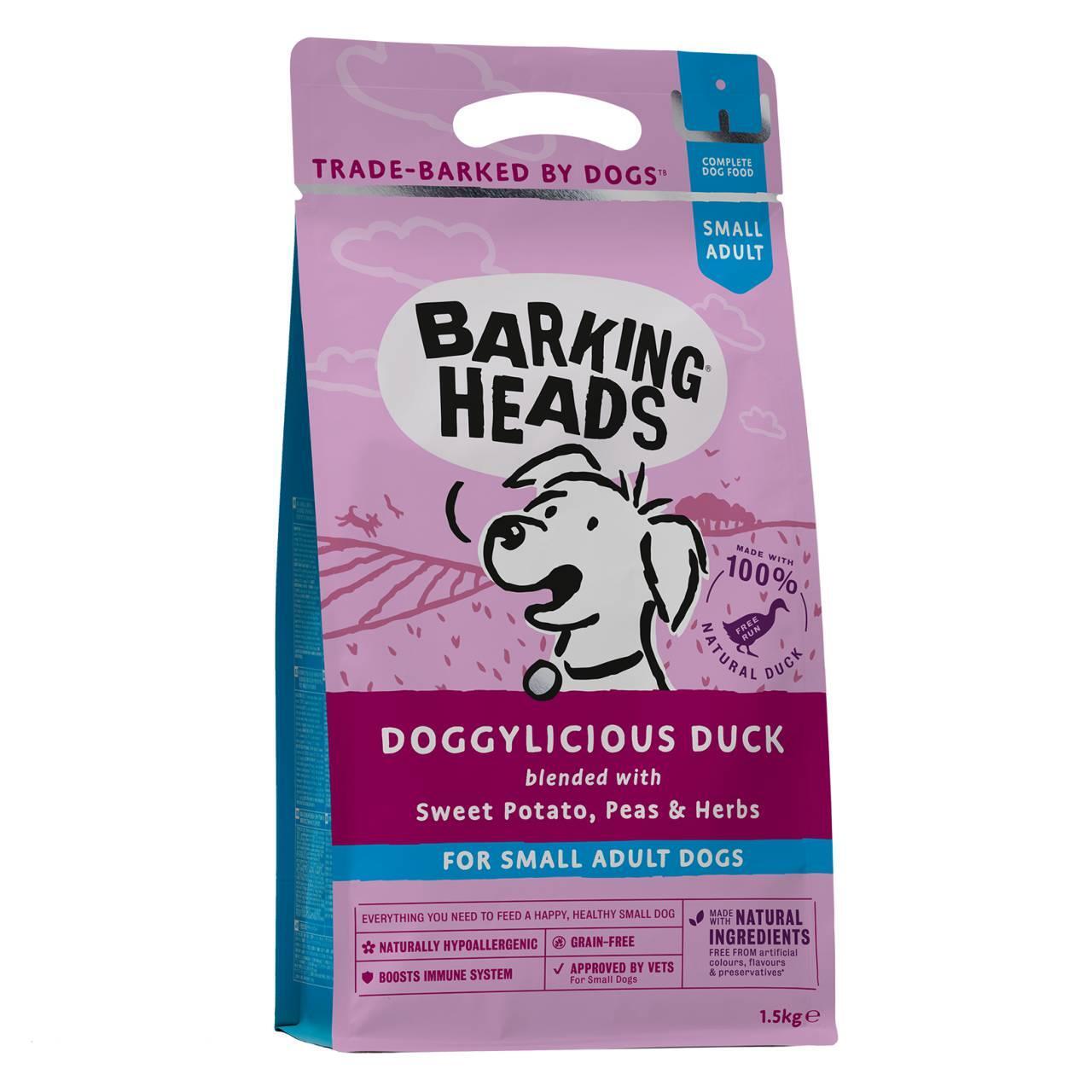 An image of Barking Heads Tiny Paws Quackers Grain-Free - Small Breed Adult Duck