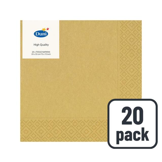 Duni Gold Paper Napkins, 20 per Pack