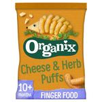 Organix Cheese & Herb Organic Puffs, 10 mths+ 