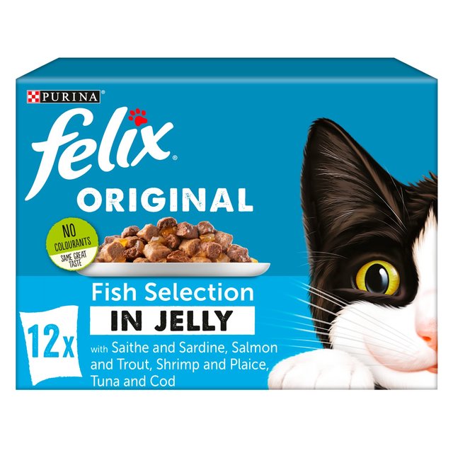 Felix Cat Food Fish Selection in Jelly, 12 x 100g
