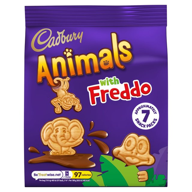 Cadbury Animals With Freddo Mini Biscuits Multipack, 7 x 19.9g