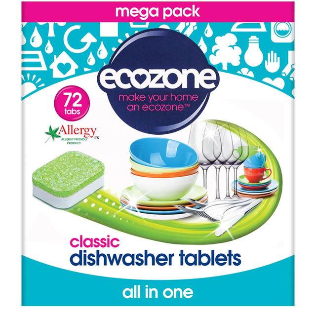 Ecozone Classic Dishwasher Tablets, 72 Per Pack