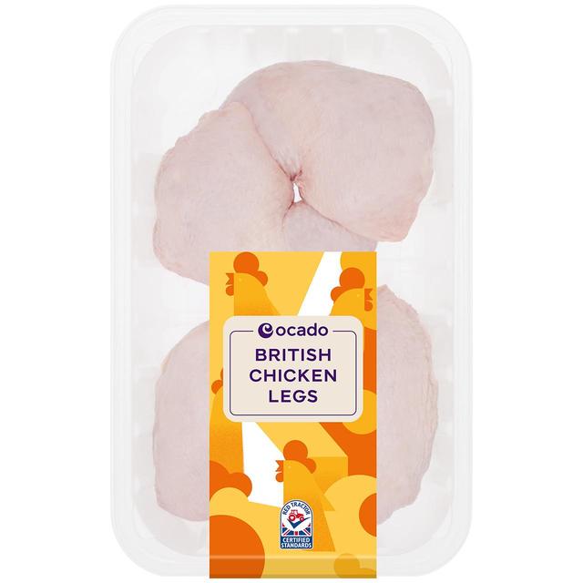 Ocado 4 British Chicken Legs, Typically: 1kg