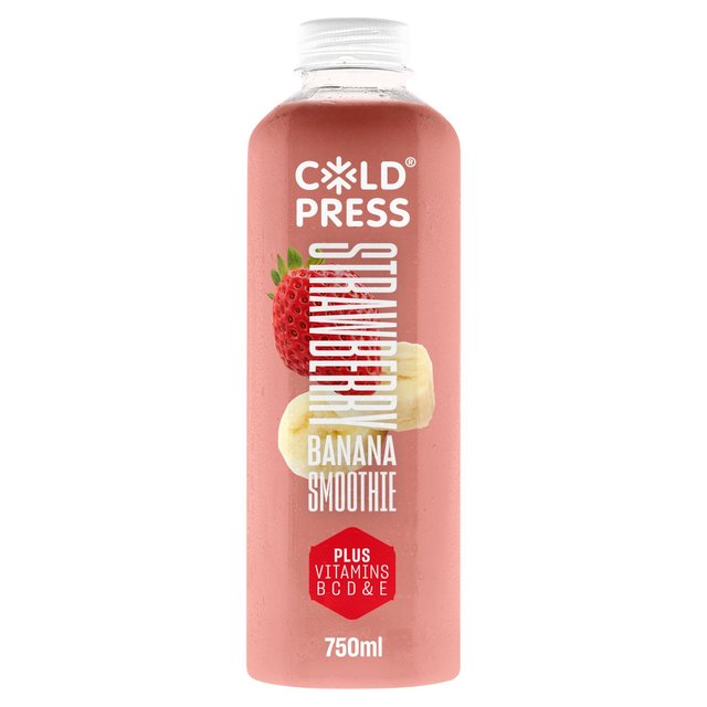 Coldpress Strawberry Banana Smoothie Plus Vitamins, 750ml