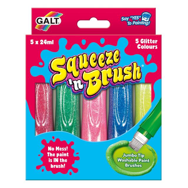 Galt Squeeze n Brush, 5 Glitter Colours 3+