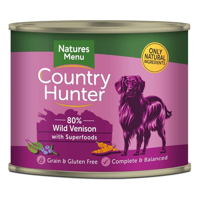 Natures Menu Country Hunter Venison Wet Dog Food Cans, 6 x 600g